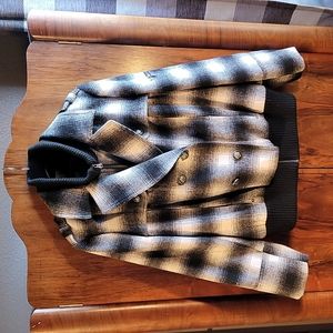 LANE BRYANT blk&wht plaid MILITARY STYLE jkt 18/20